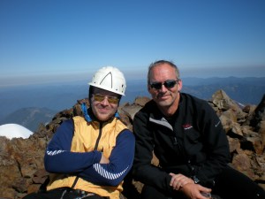 Mt. Olympus 7-2009 060 Brad and Bill on summit day, July 2009