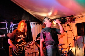 Our friend Uwe, who fronts this hard rock cover band "Rockfever."