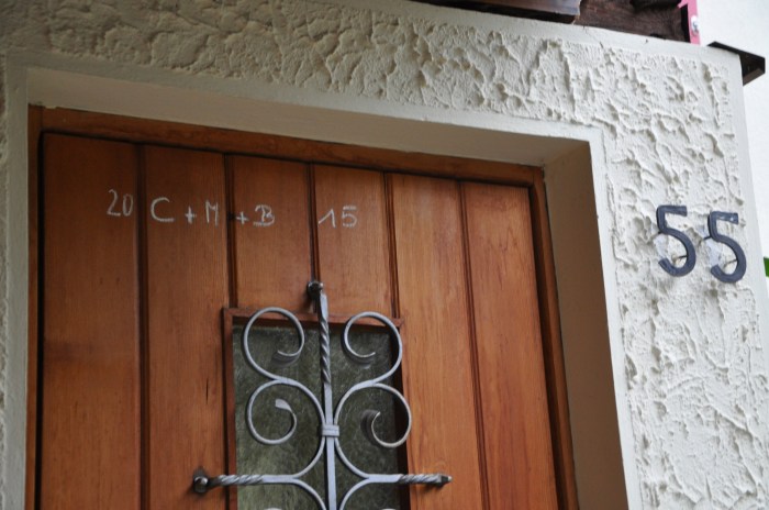 Chalk engraving from 3 Kings holiday in January, to bless the house