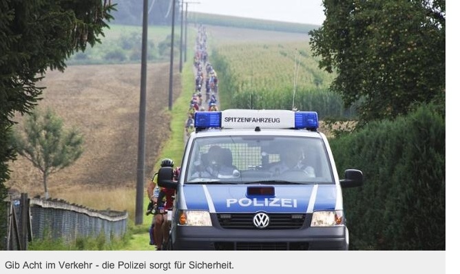 Eberhard leading a cavalcade before he retired from die Polizei