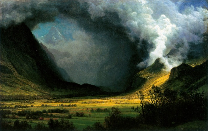 By Albert Bierstadt, 'Storm in the Mountains,' 1870