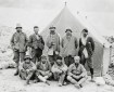 Andrew Irvine (back row, far left) and George Mallory (back row, second from left) were members of the 1924 British Mount Everest expedition. The two broke off from the team on June 8, 1924, in a push for the summit. Royal Geographical Society/Getty Images